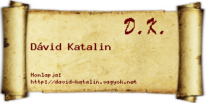 Dávid Katalin névjegykártya