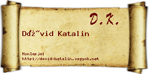 Dávid Katalin névjegykártya