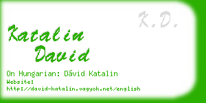 katalin david business card